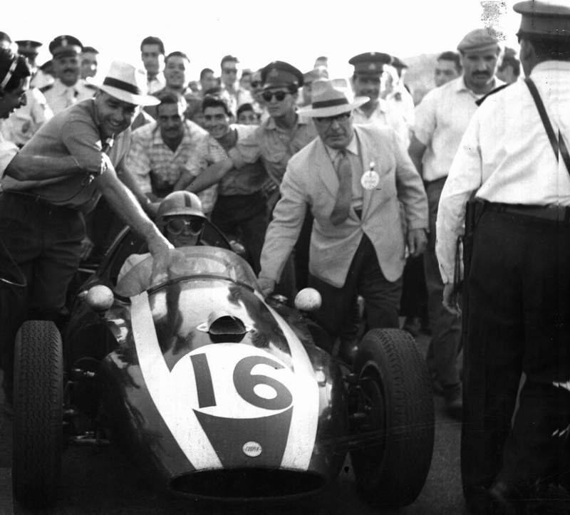 Bruce after winning the 1960 Argentina GP