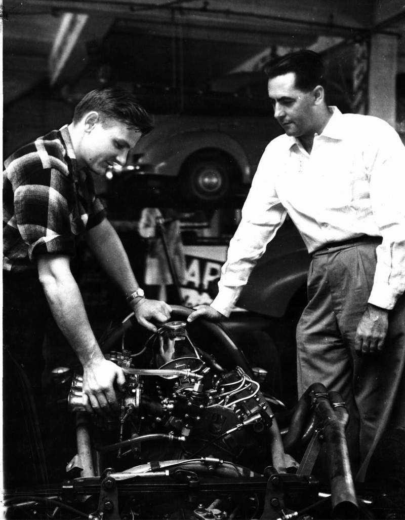 Bruce & Jack looking over the T45 Cooper Climax