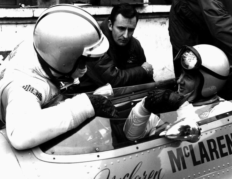 The M7A with Bruce Denny Hulme and Phil Kerr (photo from the Hunter family collection)
