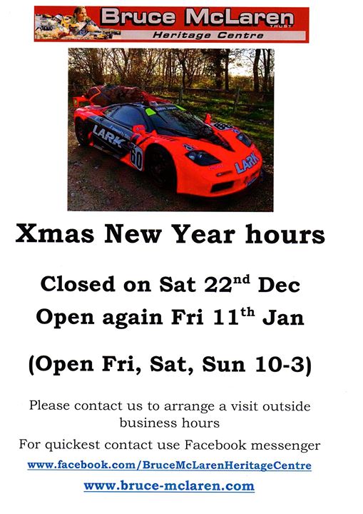 Xmas New Year Hours